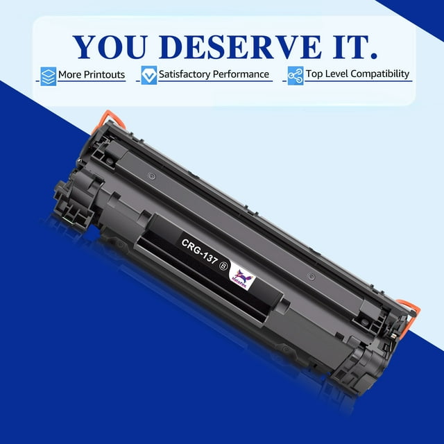 137 Black Toner Cartridge Replacement for Canon Printer (Black, 2-Pack)