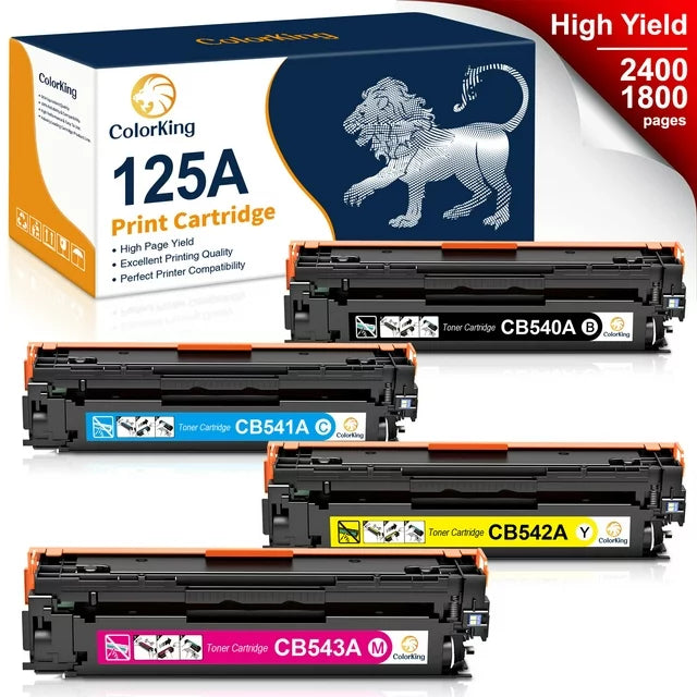 125A Toner Cartridges Compatible for HP, 4-Pack