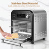 Multifunctional Digital Air Fryer Oven, 14QT 8-in-1 Countertop Convection Oven, 360° Evenly Oil-Free, with Recipe Book, Non-Stick Stainless Steel