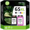 65XL Ink Cartridges Compatible for HP 65 Ink Cartridges DeskJet 2622 2624 2652 2655 Envy 5052 5058(2 Pack)
