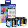 LC203XL LC201 LC203 Ink Cartridges Compatible for Brother LC203 Ink cartridges Work for MFC-J880DW MFC-J480DW MFC-J460DW MFC-J4420DW MFC-J485DW MFC-J885DW(10 Pack)