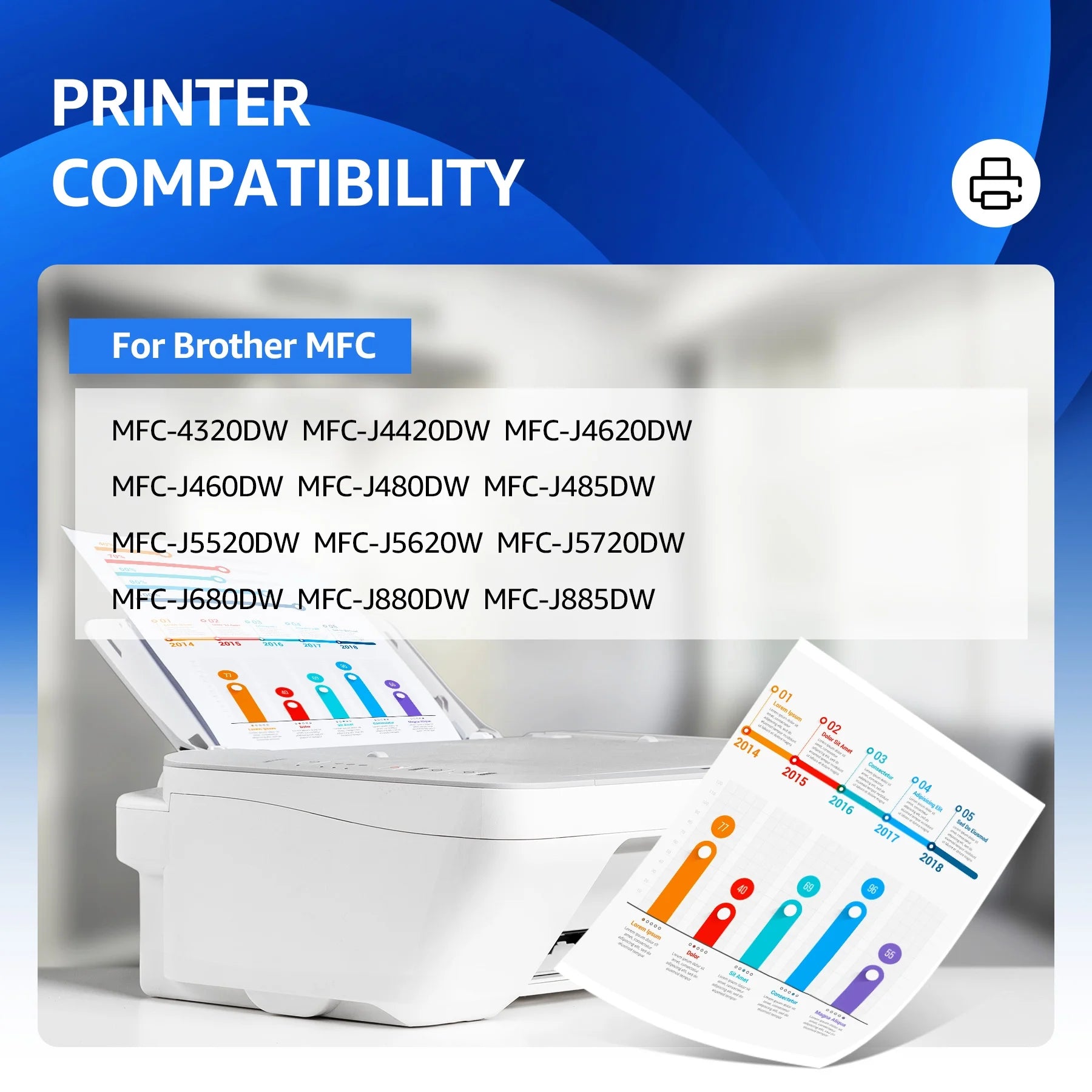 LC203XL LC201 LC203 Ink Cartridges Compatible for Brother LC203 Ink cartridges Work for MFC-J880DW MFC-J480DW MFC-J460DW MFC-J4420DW MFC-J485DW MFC-J885DW(10 Pack)