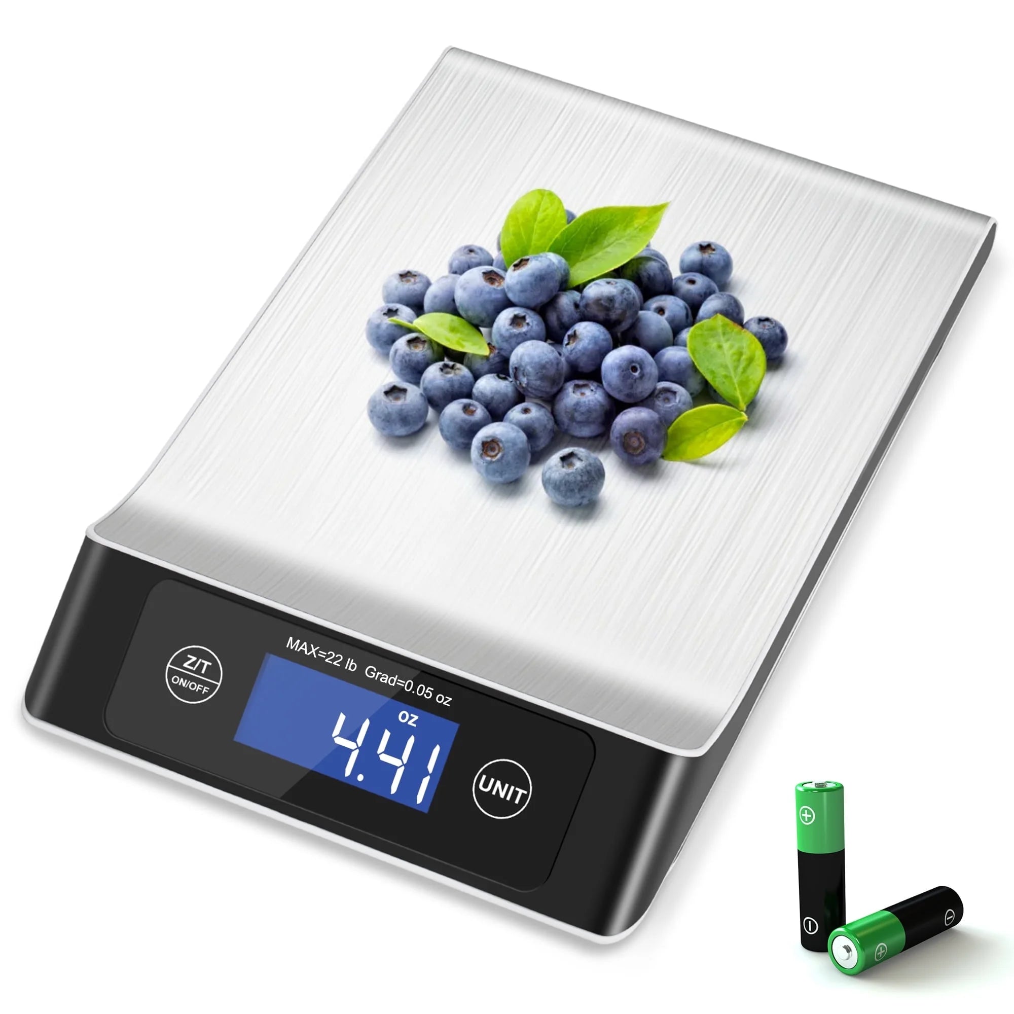 MULISOFT Food Scale, Kitchen Scales for Weight Food, Digital Scales for Grams and ounces, 7 Units with Tare Function, Stainless Steel