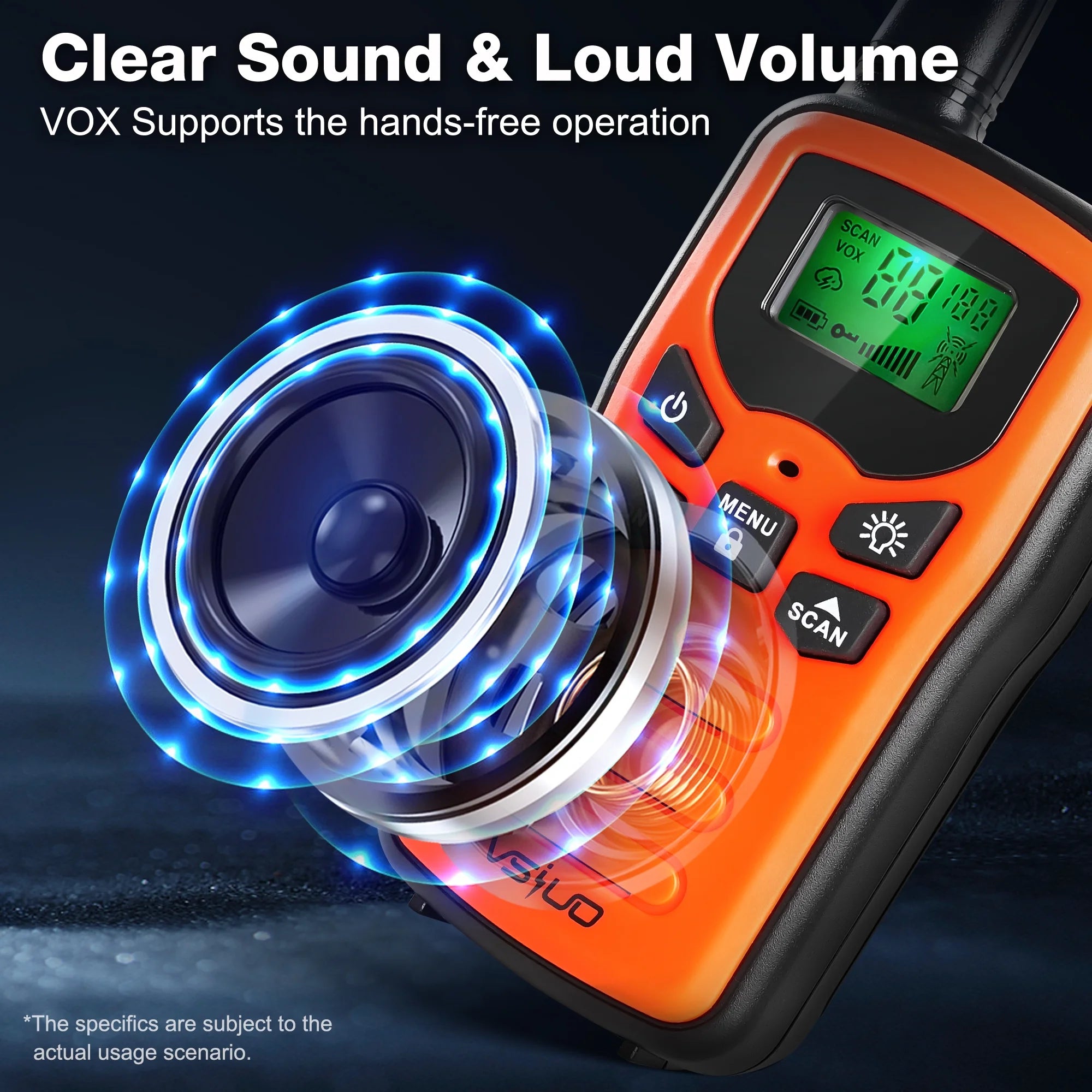 Walkie Talkies, Long Range Walkie Talkies, Walkie Talkie for Adults, CMYBabee Two Way Radio with 22 FRS Channels, LED Flashlight VOX LCD Display, 2 Pack