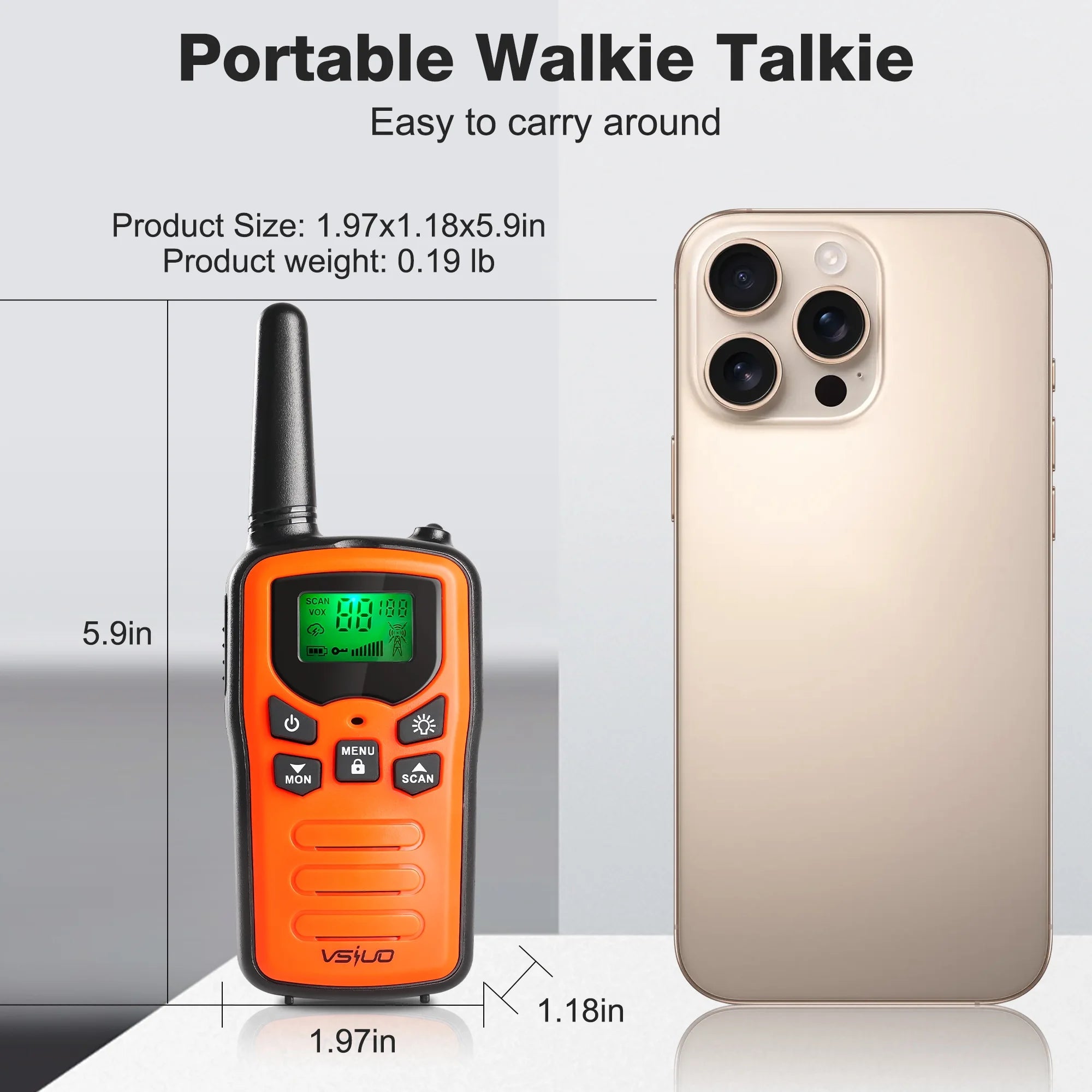 Walkie Talkies, Long Range Walkie Talkies, Walkie Talkie for Adults, CMYBabee Two Way Radio with 22 FRS Channels, LED Flashlight VOX LCD Display, 2 Pack