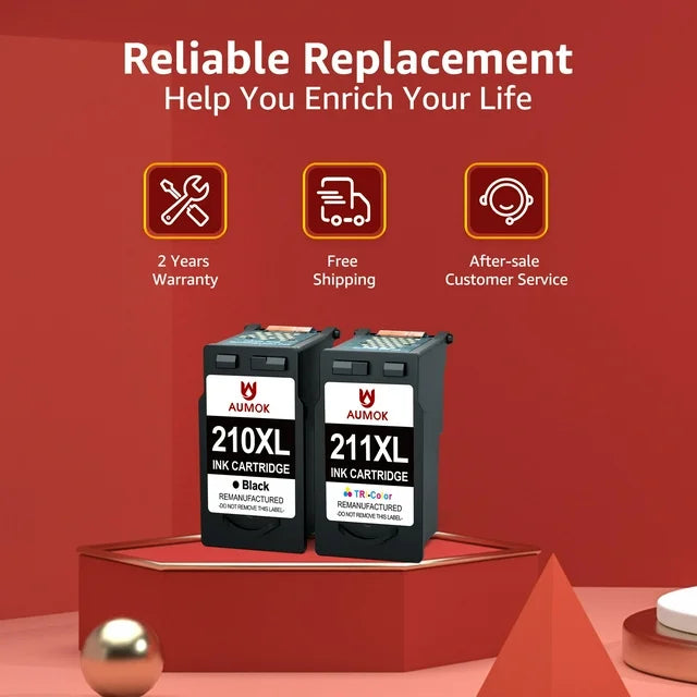 210XL 211XL Ink Cartridges Replacement for Canon(2-pack)