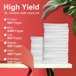 PGI-280XXL PGBK Ink Replacement for Canon(4 PGBK)