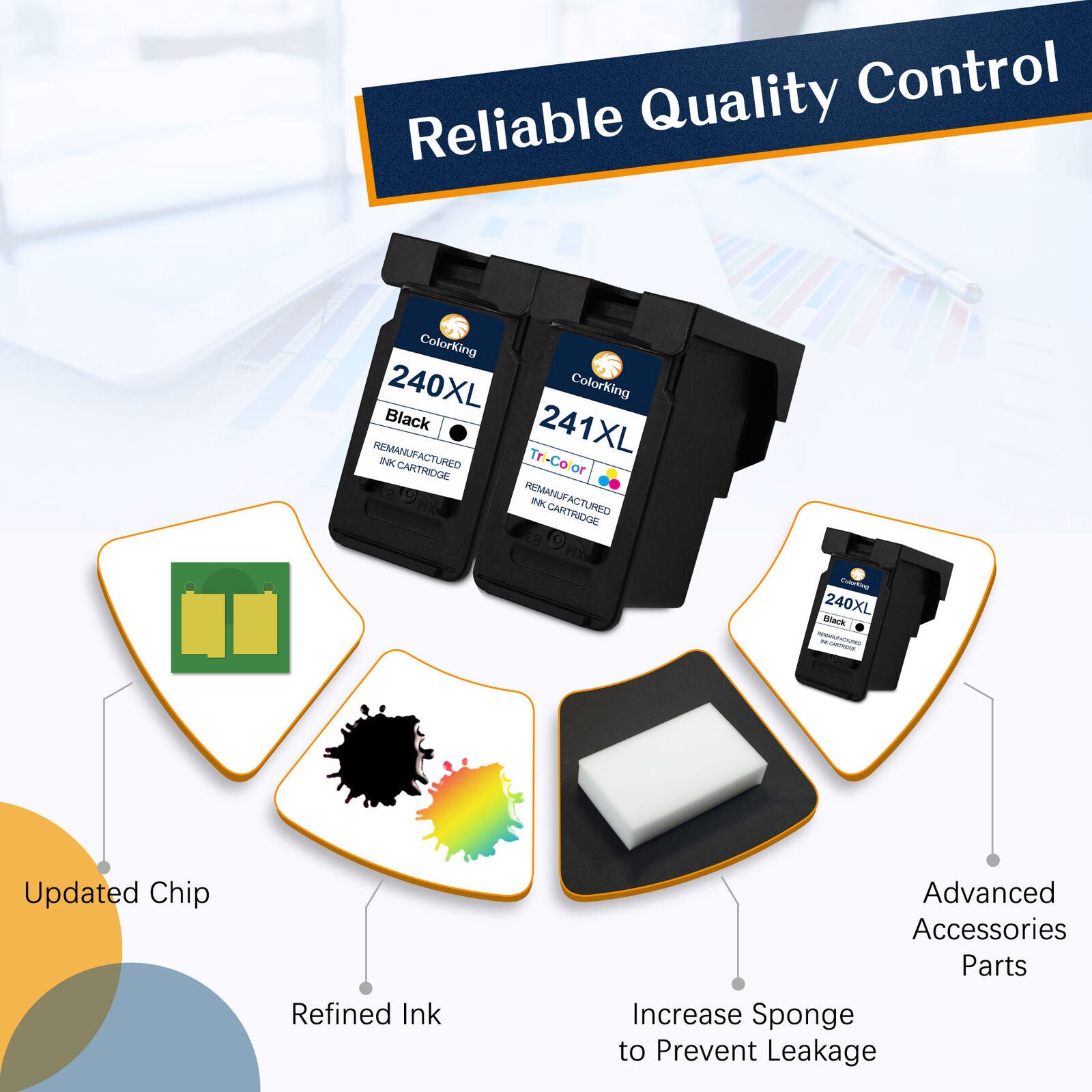 241XL Ink Replacement for Canon CL 241 Ink