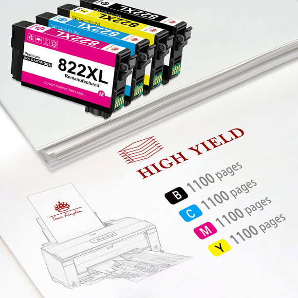 Tonerkingdom 822XL 822 Epson Ink Cartridges-1black