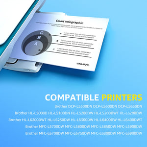 TN850 TN 850 TN820 TN 820 Black High Yield Toner Cartridges for Brother(Black,1-Pack )