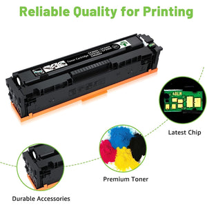 202X CF500X GREENSKY 202X Toner Cartridges Replacement for HP Printer (Black Cyan Magenta Yellow, 4 Pack)