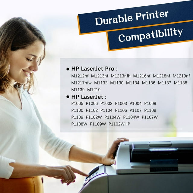 85A CE285A Black Toner Cartridges Replacement for HP Printer (Black, 4 Packs)