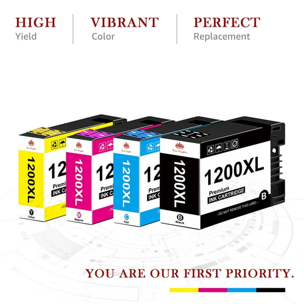 1200XL 1200 Ink cartridges-2 Black, Cyan, Magenta, Yellow, 5-Pack