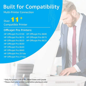 Palmtree 950 951 Ink Cartridge Replacement for HP Printer Ink Cartridge (4 Combo Pack)