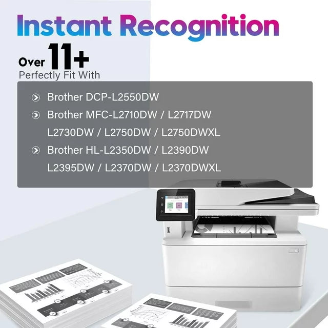 Compatible TN760 Toner Cartridge and DR730 Drum replacement for Brother(2 Toners, 1 Drum Unit)