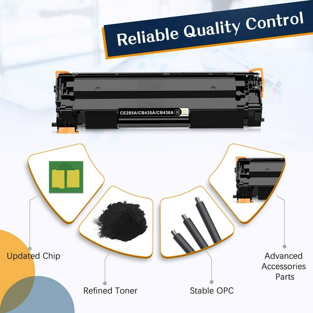 85A CE285A Black Toner Cartridges Replacement for HP Printer (Black, 4 Packs)