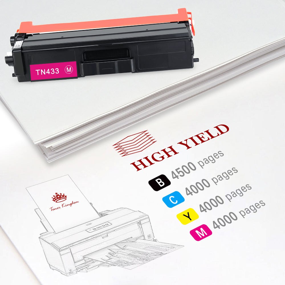 Compatible Brother TN433 TN431 Magenta Toner Cartridge - 1 Pack
