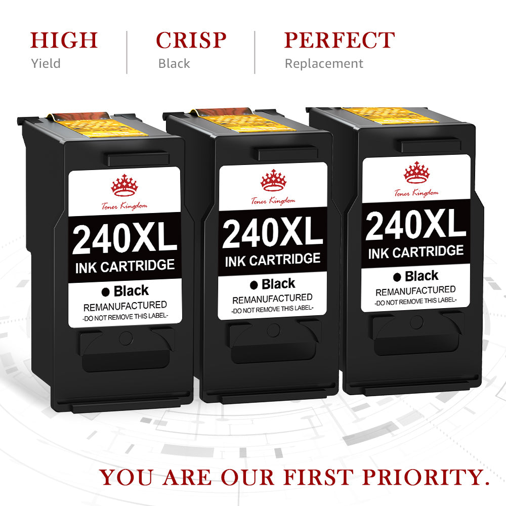 Compatible Canon 240 PG-240XL Black ink Cartridge -3 Pack