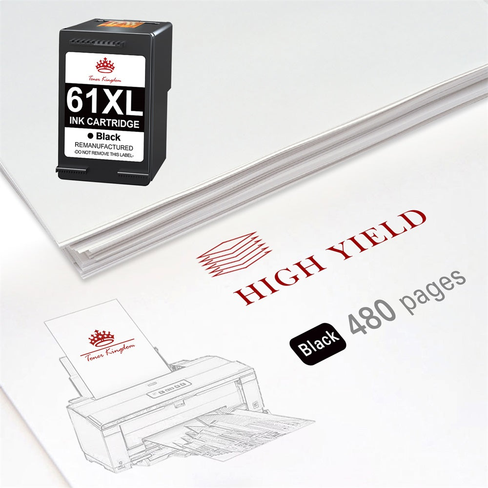 Compatible HP 61 61XL Black ink Cartridge -1 Pack