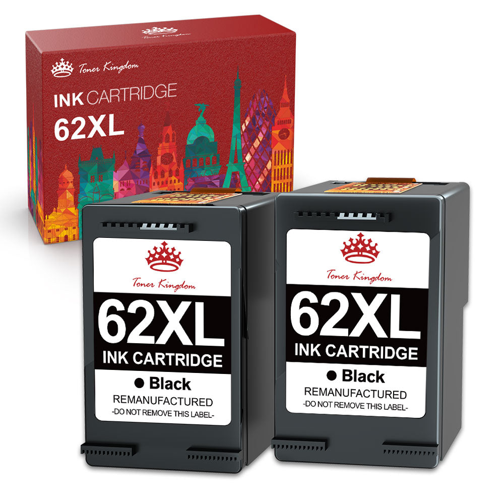 Compatible HP 62 62XL Black ink Cartridge -2 Pack