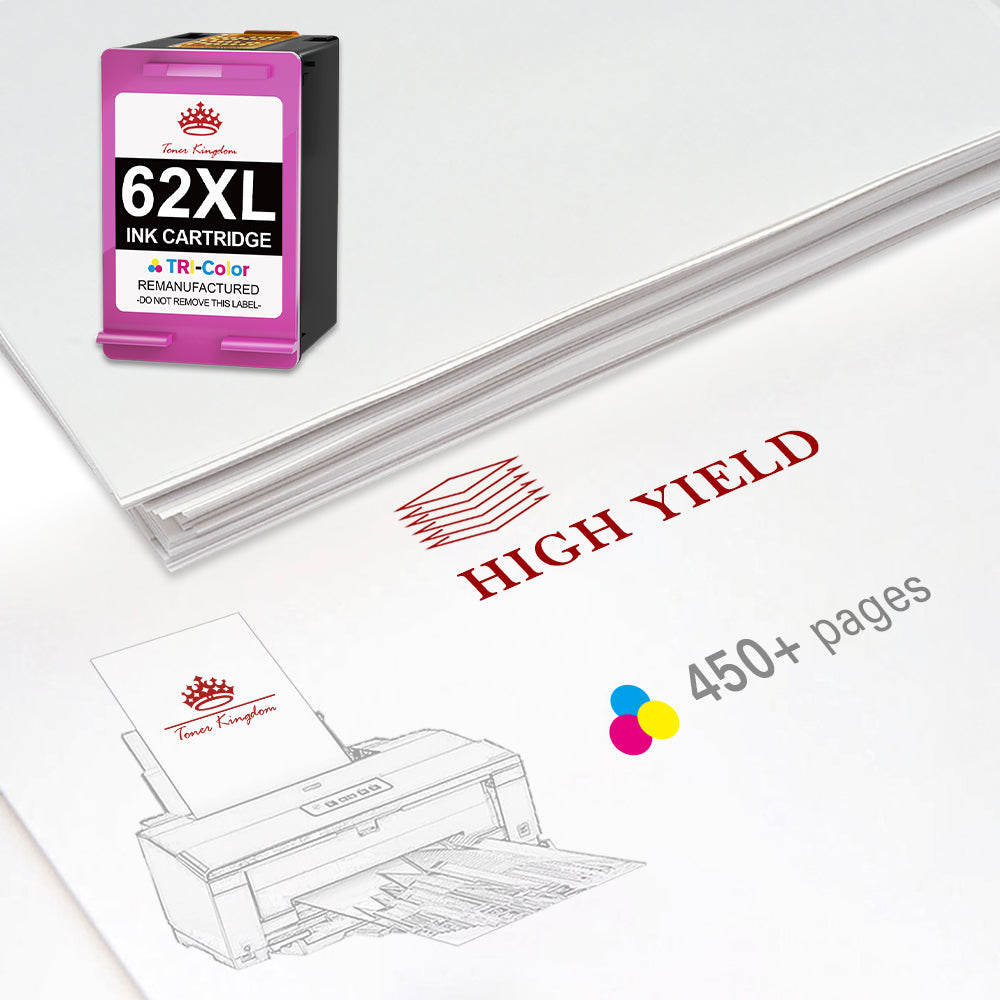 Compatible HP 62 62XL Color ink Cartridge -1 Pack