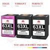Compatible HP 63 63XL ink Cartridge (2 Black 1 Color) -3 Pack