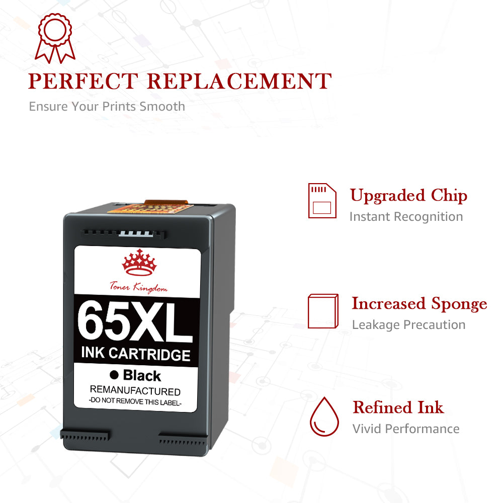 Compatible HP 65 65XL ink Cartridge (Black) -1 Pack