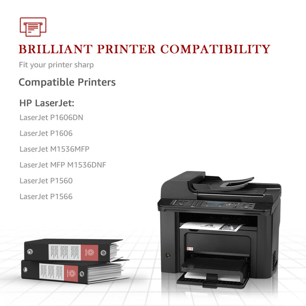 78a CE278A Toner Cartridge Compatible for HP 78a Black Toner Cartridge for HP LaserJet Pro P1606dn 1536dnf P1566 P1560 Printer (2-Pack