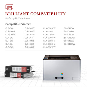 Compatible Samsung 406S Toner Cartridges - 4 Pack