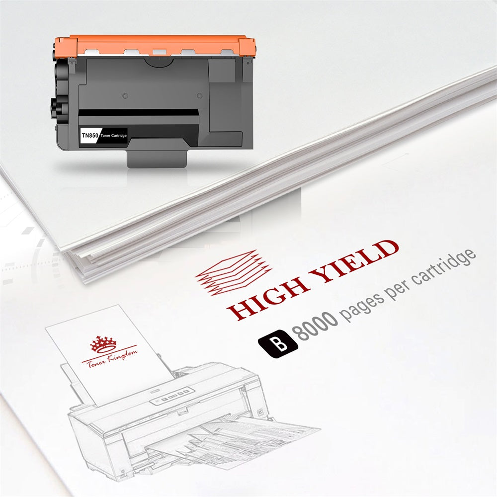 Compatible Brother TN-850 TN820 TN880 High Yield Toner Cartridge -2 Pack