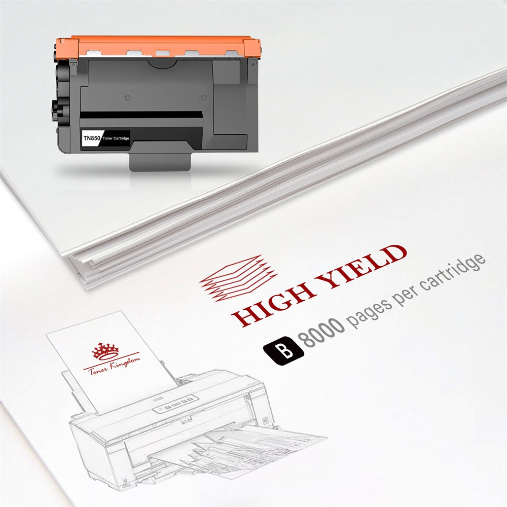 Compatible Brother TN-850 TN820 TN880 High Yield Toner Cartridge -4 Pack