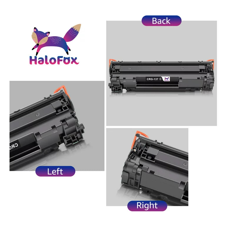HaloFox 4-Pack Compatible Toner for Canon(Black)