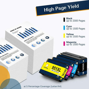 Colorking Ink 950XL 951XL Replacement for HP (Black,Cyan,Magenta,Yellow,4 Pack)