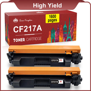 17A CF217A CF 217A Toner Cartridges Replacement for HP Printer (Black, 2-Pack)