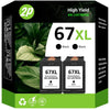 67XL Black Ink Cartridges Compatible for HP 67 Black Ink Cartridges HP 2700 2752e 2742e 6000 6055e
