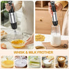 MULISOFT Immersion Blender Handheld, 5-in-1 Hand Blender with Variable Speed Design for Baby Food, Soup, Smoothies & Baking, Easy to Clean