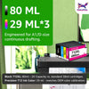 712 Ink Compatible for HP 712 Ink Cartridge HP Ink 712 for DesignJet T210 (4PK, 80ml Black+29ml CMY)