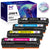 206X W2110X 206A Toner Cartridge for HP Printer,Black Cyan Magenta Yellow,4 Pack(No Chip)