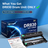 DR830 Drum Unit (NOT Toner) for Brother DR830 DR-830 Drum for DCP-L2460DW HL-L2460DW Printer (2PK)