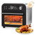 Multifunctional Digital Air Fryer Oven, 14QT 8-in-1 Countertop Convection Oven, 360° Evenly Oil-Free, with Recipe Book, Non-Stick Stainless Steel