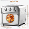 14QT 4-in-1 Air Fryer Toaster Oven Combo | Full Stainless Steel Countertop Oven with Convection Bake, Broil, Healthy Low-Oil Grill & Fast Warm