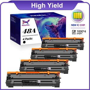 4-Pack 48A CF248A Toner for HP Printer (Black)