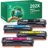 202X CF500X GREENSKY 202X Toner Cartridges Replacement for HP Printer (Black Cyan Magenta Yellow, 4 Pack)