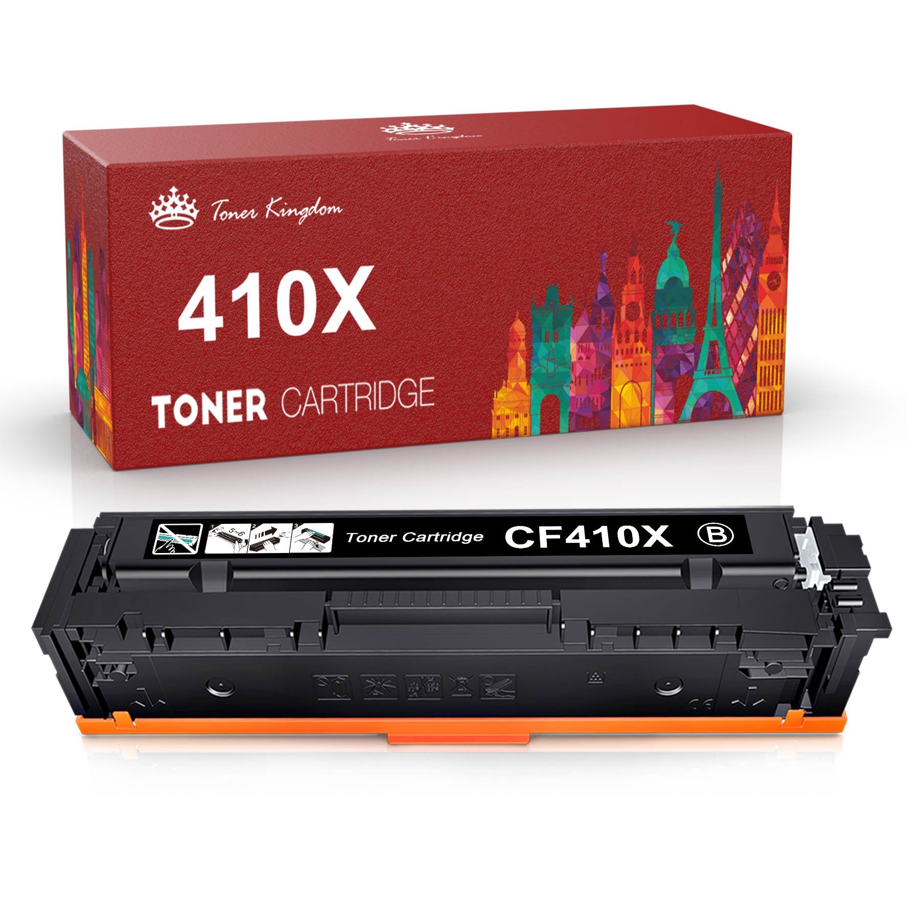 TonerKingdom Compatible 410X 477 Black High-yield Toner Cartridge-1 pack