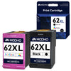 Mooho Printer Ink 62 XL-Black and Color-2 Pack
