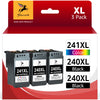 240XL 241XL Ink Cartridges for Canon ink(2 Black, 1 Tri-Color)