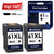 Mooho 61 Black Ink 61 xl Black Ink Cartridges Replacement for HP(Black 2 Packs)