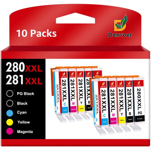 280XXL 281XXL Ink Cartridge for Canon ink 280 and 281(10-Pack)