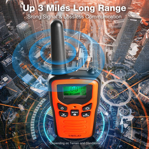 Walkie Talkies, Long Range Walkie Talkies, Walkie Talkie for Adults, CMYBabee Two Way Radio with 22 FRS Channels, LED Flashlight VOX LCD Display, 2 Pack