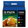 126XL Ink Cartridges Replacement for Epson(4 Black, 2 Cyan, 2 Magenta, 2 Yellow)